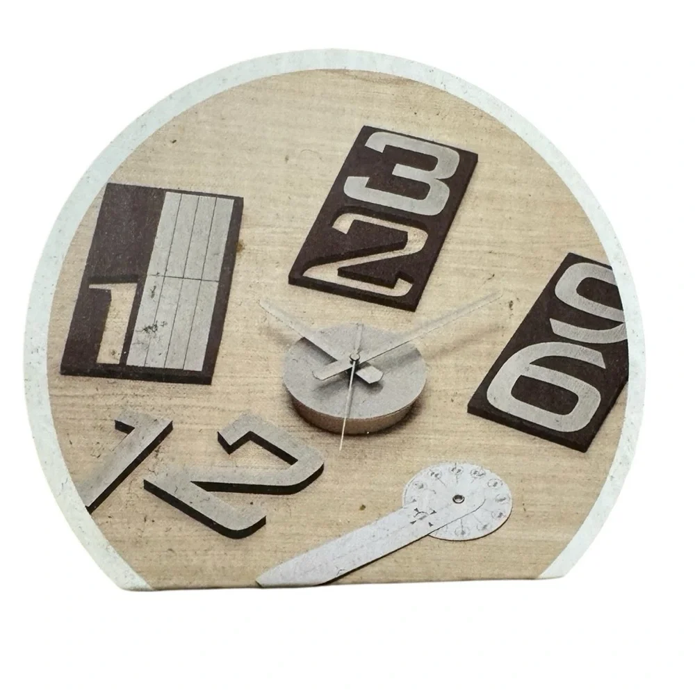 Wayland Square | Silver DIY Wall Clock Self Adhesive New In Box Design Decor
